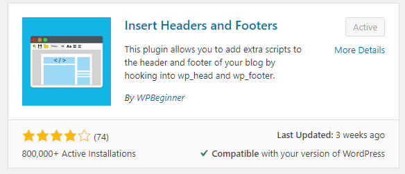 Cara SEO WordPress Insert Headers and Footers